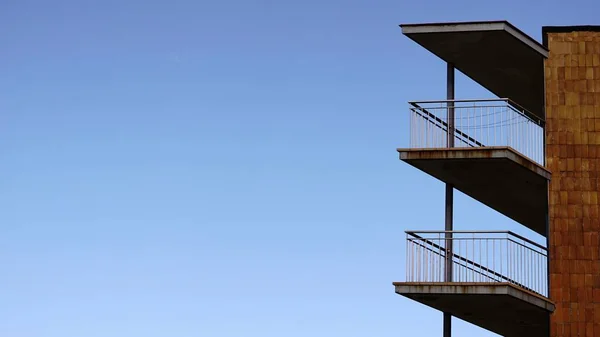 Construção Terraços Contra Céu — Fotografia de Stock