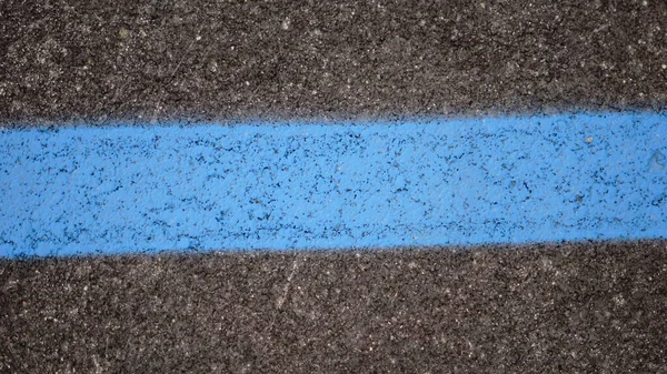 Μπλε Γραμμή Φόντο Ασφάλτου — Φωτογραφία Αρχείου