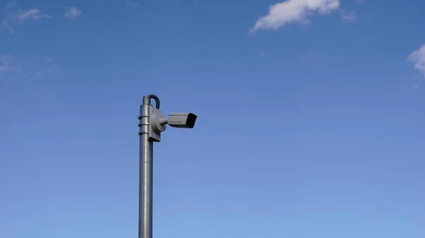 Pole Security Camera Sky — Stock fotografie