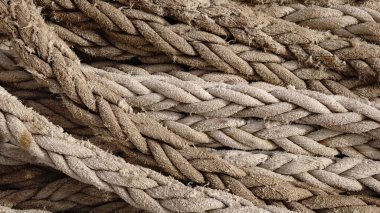 Kalın doğal lif halat katmanlı doku.