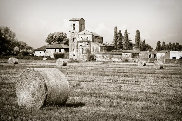 Typische Toscane Romaanse kerk (Italië) — Stockfoto