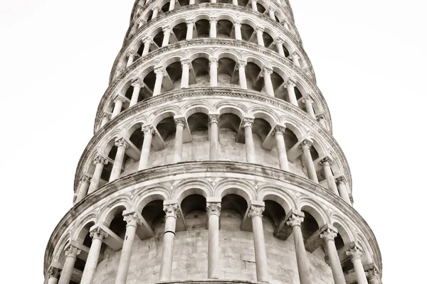 The Leaning Tower in sepia toned (Pisa - Italy) — Stock Photo, Image
