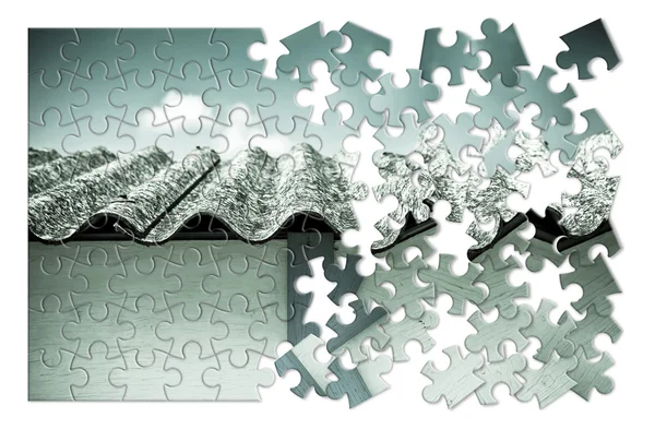 Asbest temizleme kavramı resim - resim bulmaca şeklinde