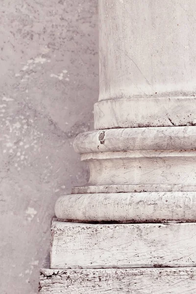 Base Des Colonnes Marbre Une Église Romane Médiévale Italienne — Photo