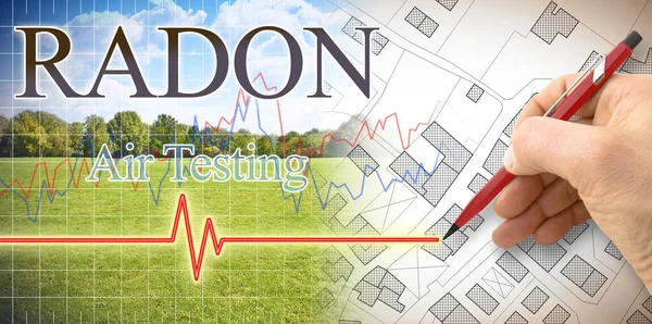 Detecte Presença Gás Radônio Subsolo Antes Construção Conceito Teste — Fotografia de Stock
