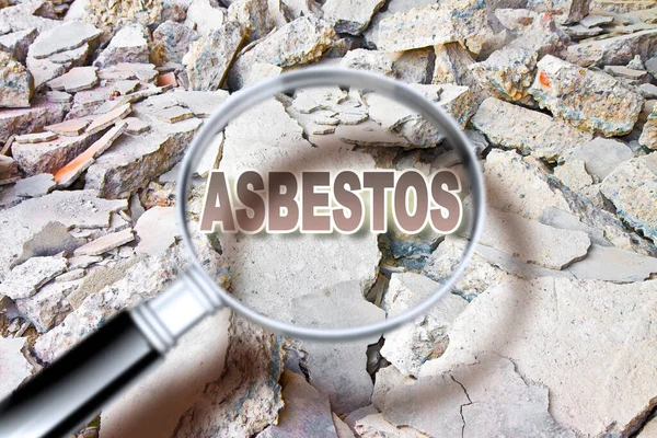 Auf Der Suche Nach Gefährlichen Asbestpartikeln Industrieabfällen Nach Dem Abriss — Stockfoto
