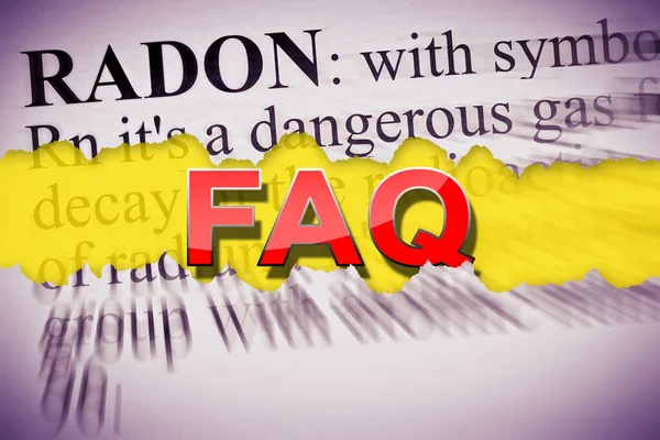 Faq Häufig Gestellte Fragen Gefährlichem Radongas Konzeptbild — Stockfoto