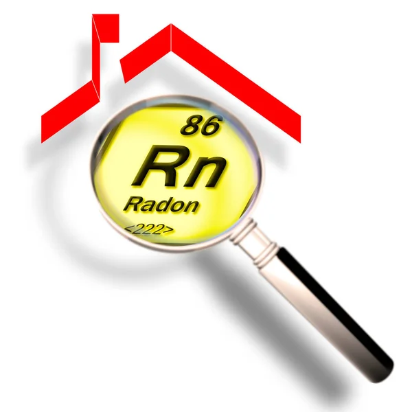 Peligro Del Gas Radón Nuestros Hogares Imagen Conceptual Con Tabla —  Fotos de Stock