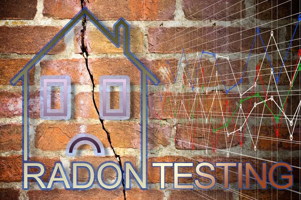 Perigo Gás Radônio Nossas Casas Radon Testing Imagem Conceito Com — Fotografia de Stock
