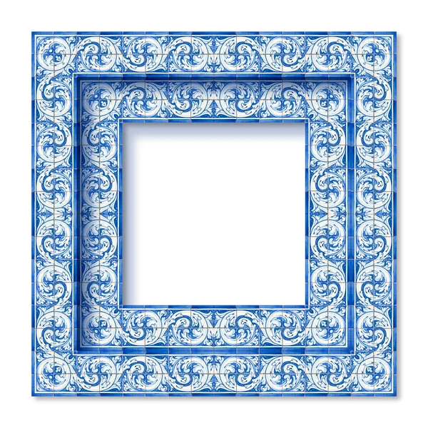 Frame Design Typical Portuguese Decorations Called Azulejos — Stock Photo, Image