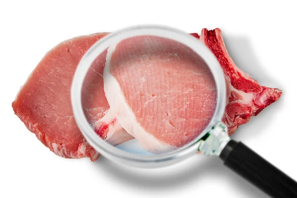 Čerstvý Vepřový Steak Haccp Hazard Analyses Critical Control Points Koncept — Stock fotografie