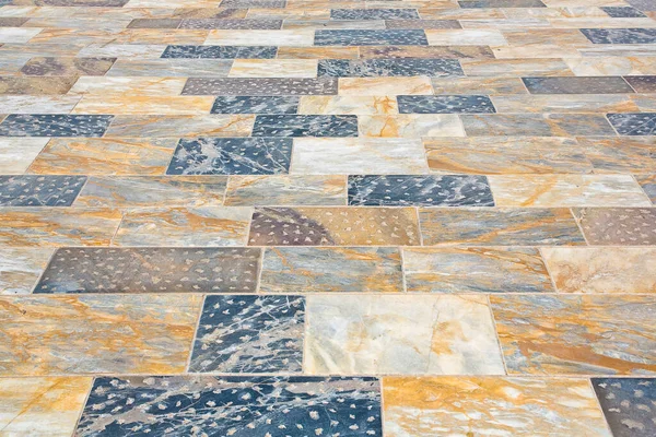 イタリアの歩行者ゾーンで長方形の石ブロックで作られた新しい伝統的な復元された石舗装 トスカーナ イタリア — ストック写真
