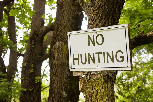 Nessun segno di caccia che indichi in campagna — Foto Stock