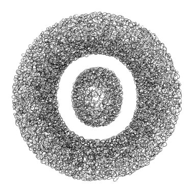 El yapımı yazı tipi grafik kalemle çizilmiş