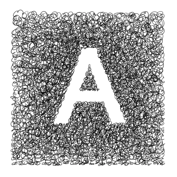 Χειροποίητα γραμματοσειρά ζωγραφισμένο με πένα γραφικών σε άσπρο φόντο — Φωτογραφία Αρχείου