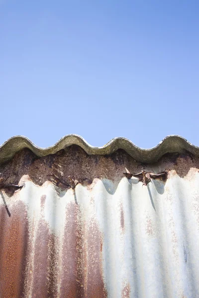 Detalj av asbest tak — Stockfoto