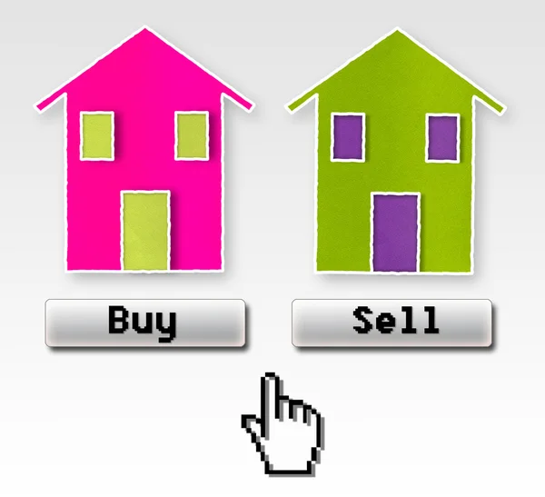 Köpa eller sälja: detta är problemet! — Stockfoto