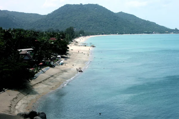 Przegląd plaży lamai na wyspie samui w Tajlandii — Zdjęcie stockowe