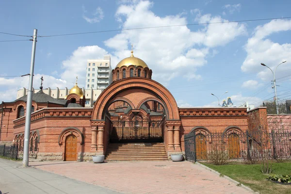Novosibirsk, Rusko v květnu národní katedrála Alexandra Něvského (kostel) Stock Obrázky