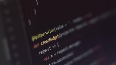 Yazılım geliştirme. Bilgisayar programı kodu. Kodlama