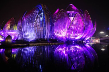 Gölette nilüfer çiçeği anıtı