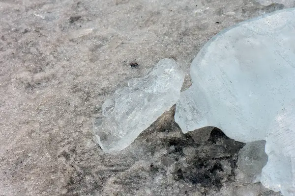 Pedra Gelo Neve Dia Nublado — Fotografia de Stock