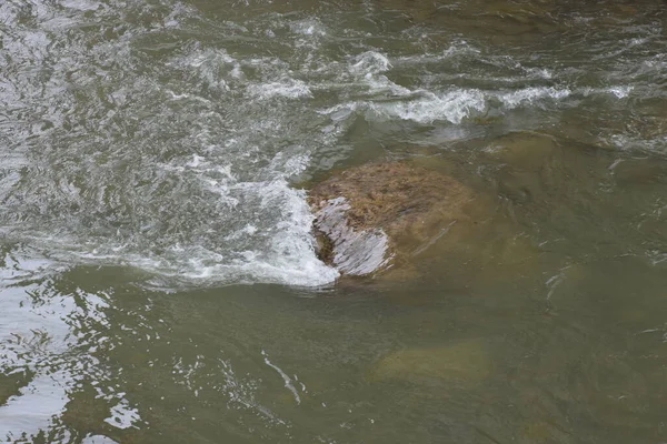 Berg Rorest Flod Vintern Stockfoto