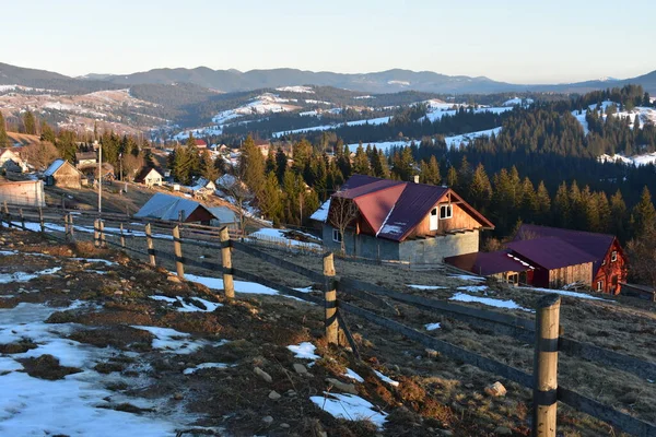 Sunset Mountains Winter — Stock Photo, Image