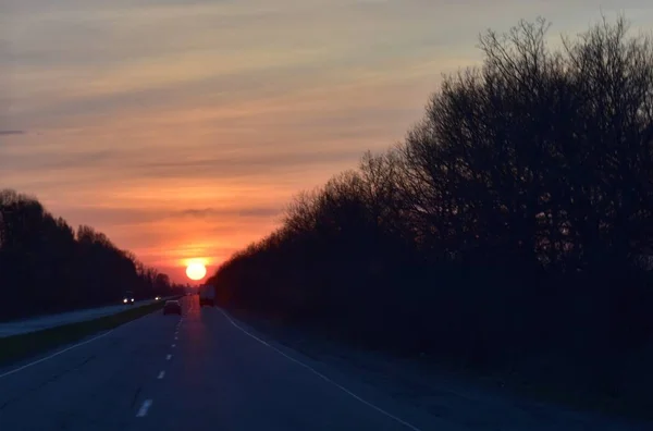 Sonnenuntergang Der Stadt — Stockfoto