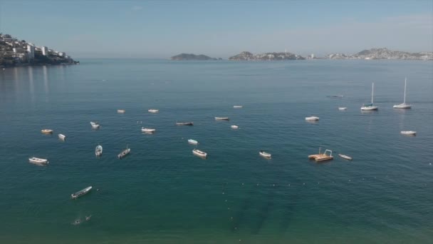 Gyönyörű Kilátás Nyílik Strandra Légi Kilátás Nyílik Tengerre Acapulco Strand — Stock videók