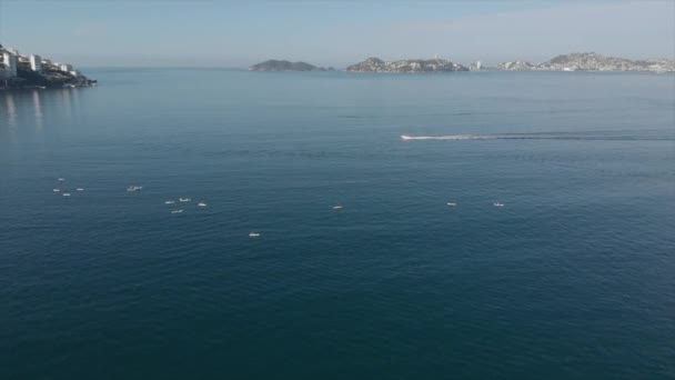Piękny Widok Plażę Widok Lotu Ptaka Morze Plaża Acapulco Widziana — Wideo stockowe