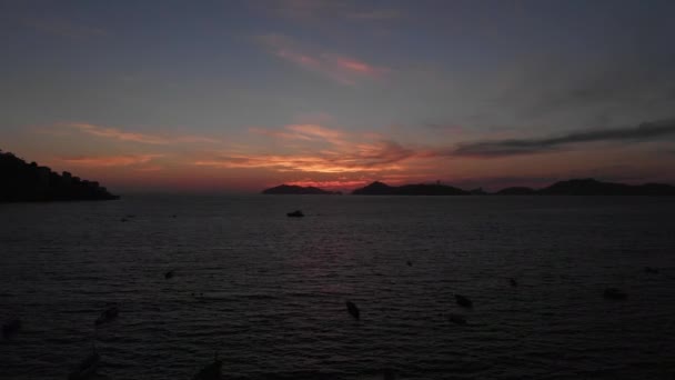 Bella Vista Sulla Spiaggia Vista Aerea Sulla Spiaggia Spiaggia Acapulco — Video Stock
