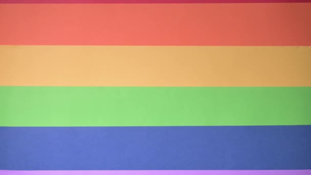 Puño Mano Con Fondo Bandera Lgbt Concepto Orgullo Concepto Igualdad — Vídeos de Stock