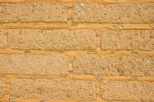 Arka Plan Doku Için Eski Kerpiç Duvarının Ayrıntıları Metnini Eklemek — Stok fotoğraf