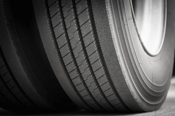 Close-up truck tires. truck wheel.