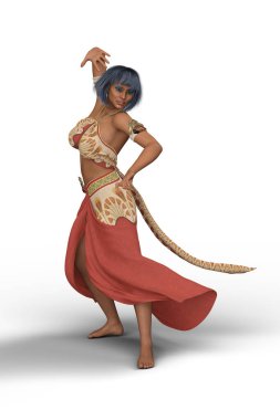 Antik Mısır tarihi fantezi illüstrasyonu.