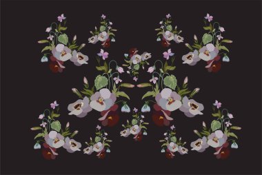 Koyu arkaplanda hanım evlatları