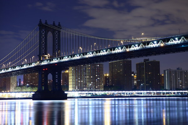 Brooklyn Bridge, The famous bridge connect Manhattan and Brooklyn borrows. New York City, United States of America