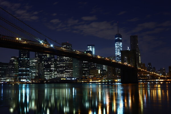 Brooklyn Bridge, The famous bridge connect Manhattan and Brooklyn borrows. New York City, United States of America