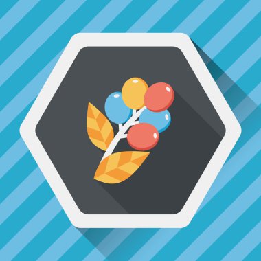 Uzun Gölge, eps10 ile kahve meyve düz simgesi