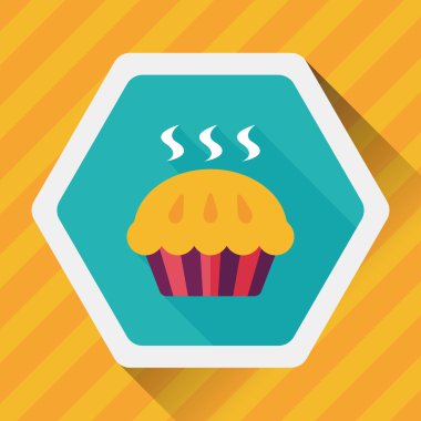 Uzun Gölge, eps10 ile pasta düz simgesi