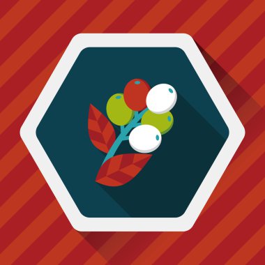 Uzun Gölge, eps10 ile kahve meyve düz simgesi