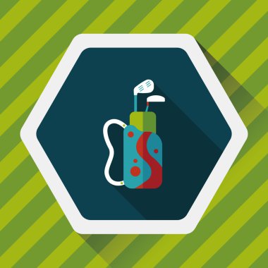 Uzun Gölge, eps10 Golf düz simgesi