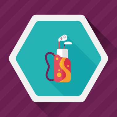 Uzun Gölge, eps10 Golf düz simgesi