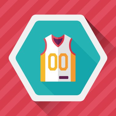 Uzun Gölge, eps10 ile basketbol giyim düz simgesi