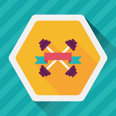 Uzun Gölge, eps10 ile Halter bayrakları düz simgesi