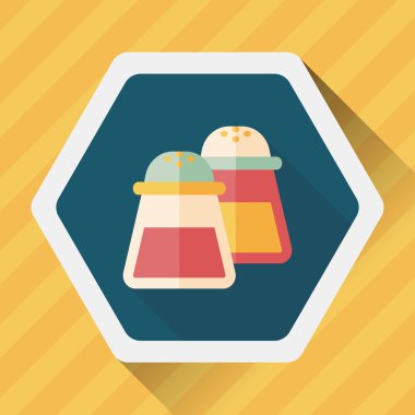 Uzun Gölge, eps10 ile mutfak eşyaları biber şişe düz simgesi