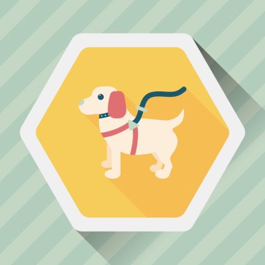 Uzun Gölge, eps10 ile evde beslenen hayvan köpek düz simgesi