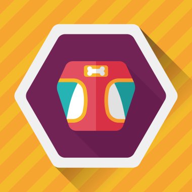 Evde beslenen hayvan giyim uzun gölge, eps10 düz simgesiyle