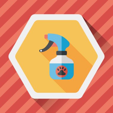 Uzun Gölge, eps10 ile evde beslenen hayvan şampuan düz simgesi